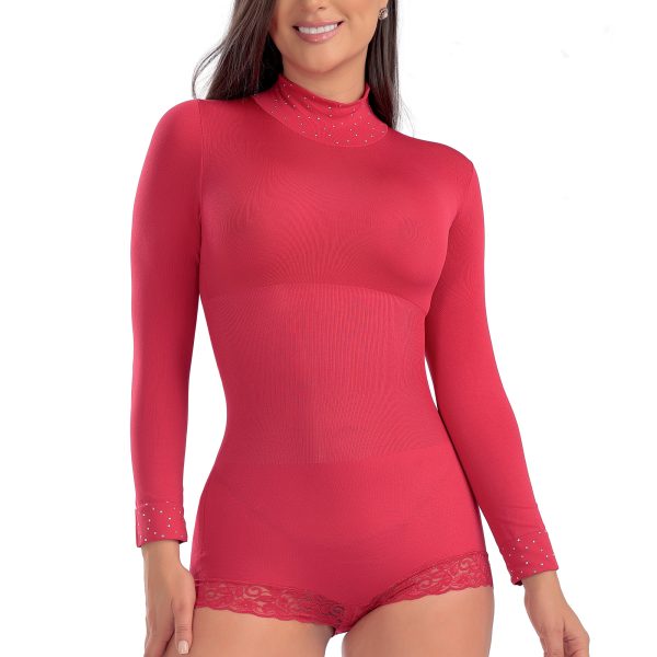 6827 BODY CACHETERO Body Mangas largas y cuello alto.
